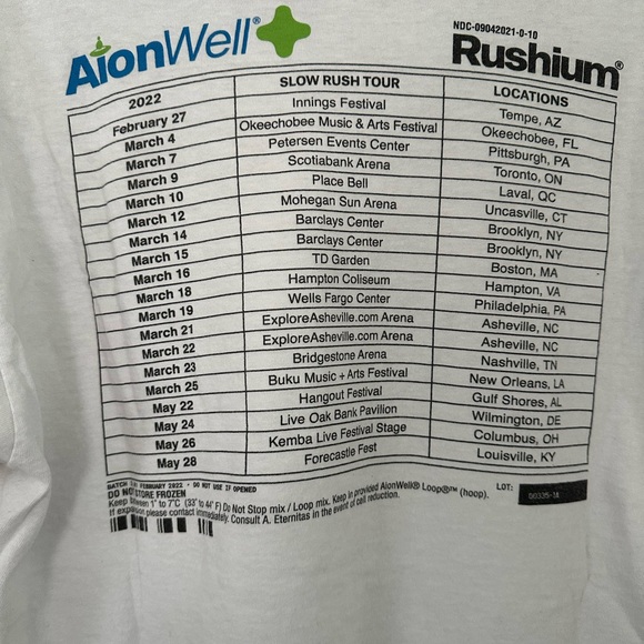 Large White Tame Impala Tour Shirt - Picture 4 of 4